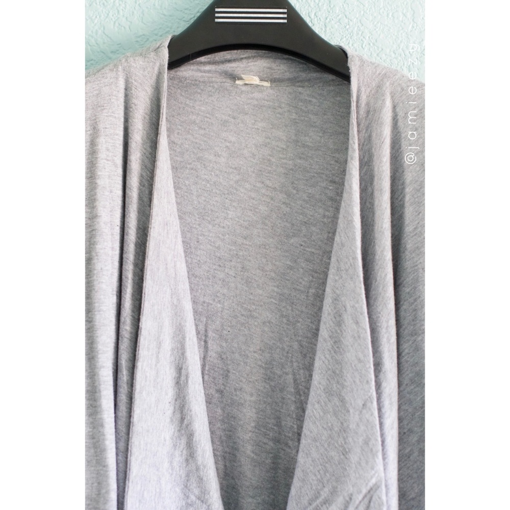 J. Crew | Open-Front Drape Shawl Jersey Cardigan - Picture 3 of 8